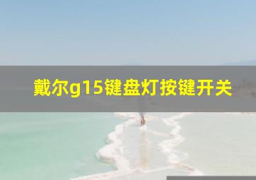 戴尔g15键盘灯按键开关