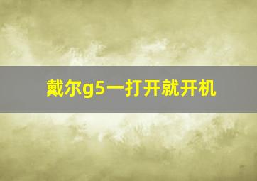 戴尔g5一打开就开机