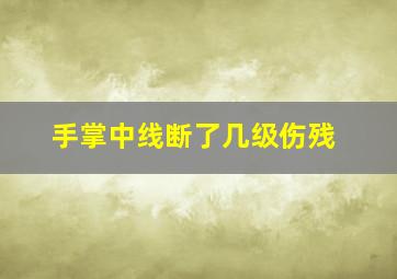 手掌中线断了几级伤残