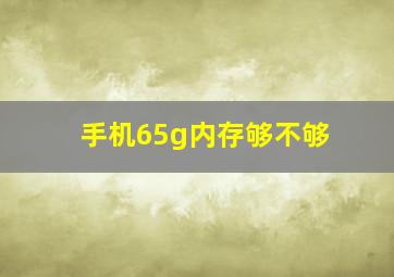 手机65g内存够不够