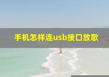 手机怎样连usb接口放歌