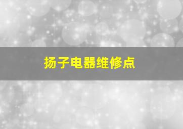 扬子电器维修点