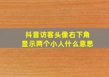 抖音访客头像右下角显示两个小人什么意思