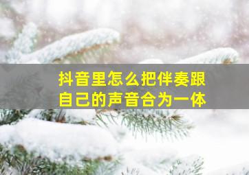 抖音里怎么把伴奏跟自己的声音合为一体