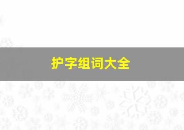 护字组词大全