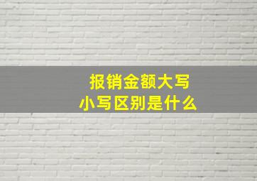 报销金额大写小写区别是什么