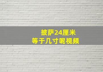 披萨24厘米等于几寸呢视频