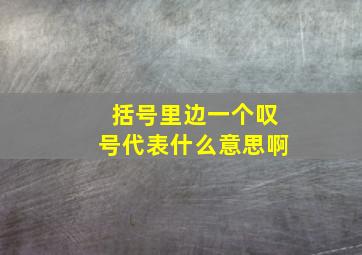 括号里边一个叹号代表什么意思啊