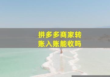 拼多多商家转账入账能收吗