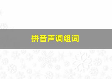 拼音声调组词