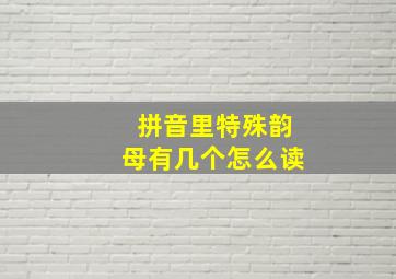 拼音里特殊韵母有几个怎么读