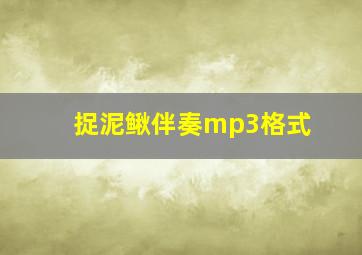 捉泥鳅伴奏mp3格式