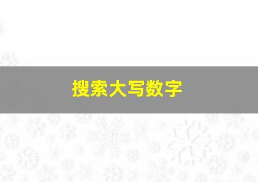 搜索大写数字