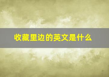 收藏里边的英文是什么