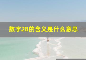 数字28的含义是什么意思