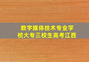 数字媒体技术专业学校大专三校生高考江西