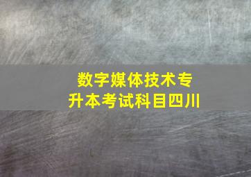 数字媒体技术专升本考试科目四川