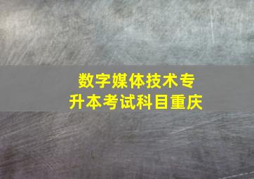 数字媒体技术专升本考试科目重庆