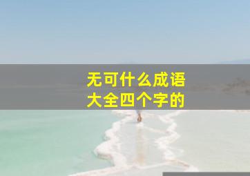 无可什么成语大全四个字的