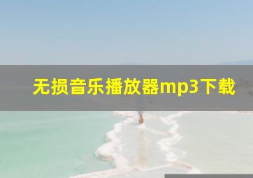 无损音乐播放器mp3下载