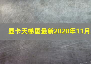 显卡天梯图最新2020年11月