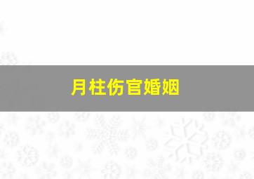 月柱伤官婚姻