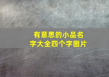 有意思的小品名字大全四个字图片