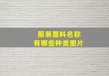 服装面料名称有哪些种类图片