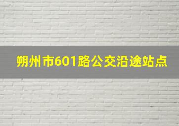 朔州市601路公交沿途站点