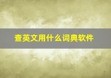 查英文用什么词典软件