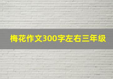 梅花作文300字左右三年级