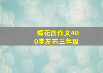 梅花的作文400字左右三年级