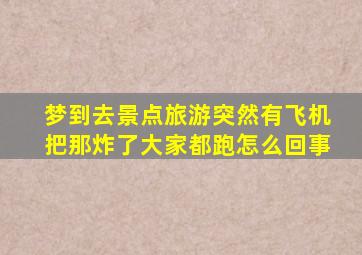 梦到去景点旅游突然有飞机把那炸了大家都跑怎么回事