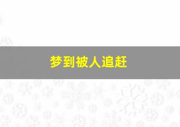 梦到被人追赶