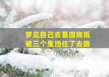 梦见自己去墓园烧纸被三个鬼挡住了去路