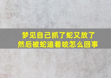 梦见自己抓了蛇又放了然后被蛇追着咬怎么回事