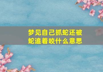 梦见自己抓蛇还被蛇追着咬什么意思