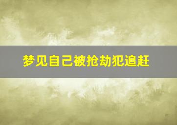 梦见自己被抢劫犯追赶