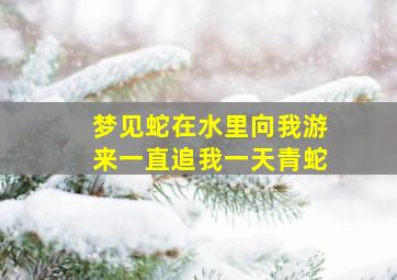 梦见蛇在水里向我游来一直追我一天青蛇