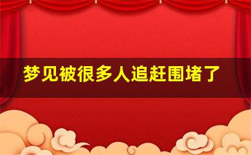 梦见被很多人追赶围堵了