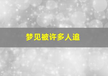 梦见被许多人追