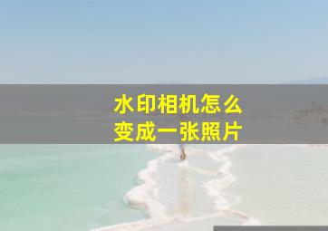 水印相机怎么变成一张照片