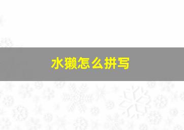 水獭怎么拼写