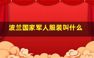 波兰国家军人服装叫什么