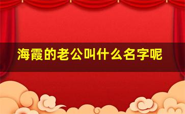 海霞的老公叫什么名字呢