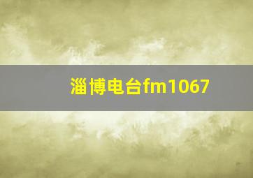 淄博电台fm1067