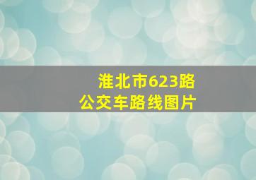 淮北市623路公交车路线图片