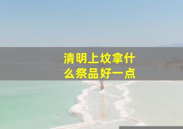 清明上坟拿什么祭品好一点