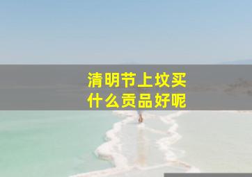 清明节上坟买什么贡品好呢