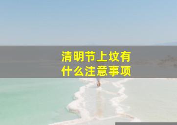 清明节上坟有什么注意事项